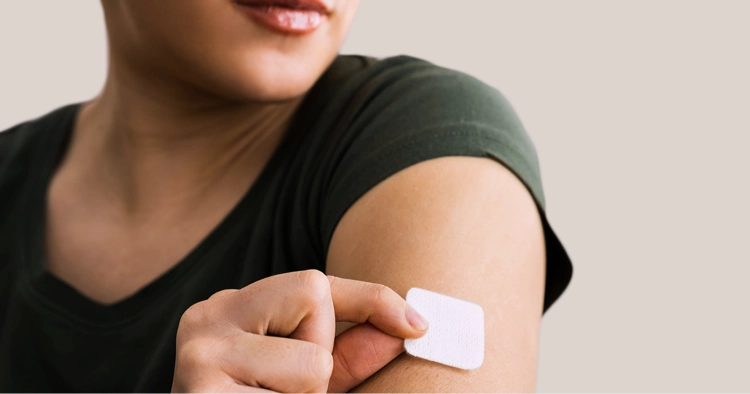 Hormone replacement therapy patch